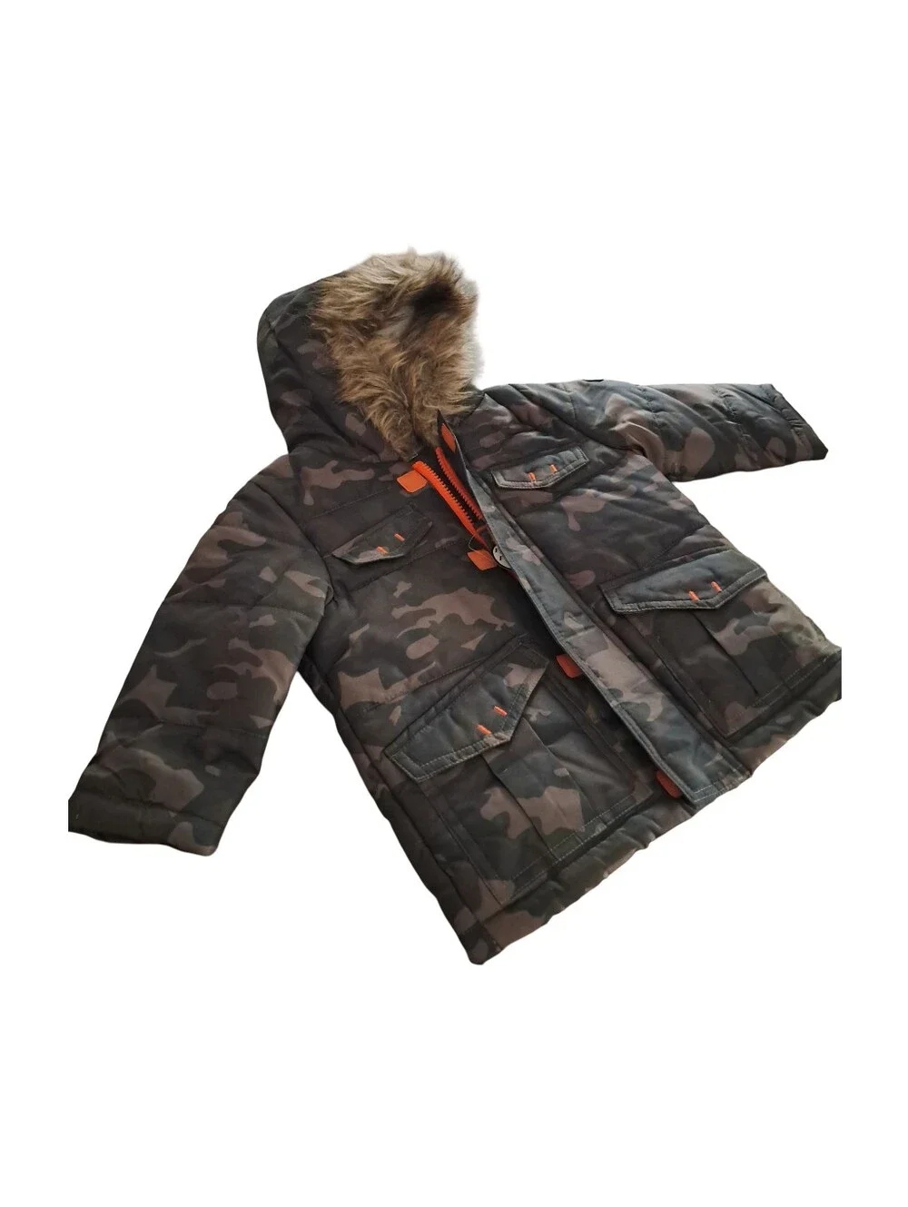 Rothschild Winter Coat Hooded Parka Size 12M Olive Camo NWT